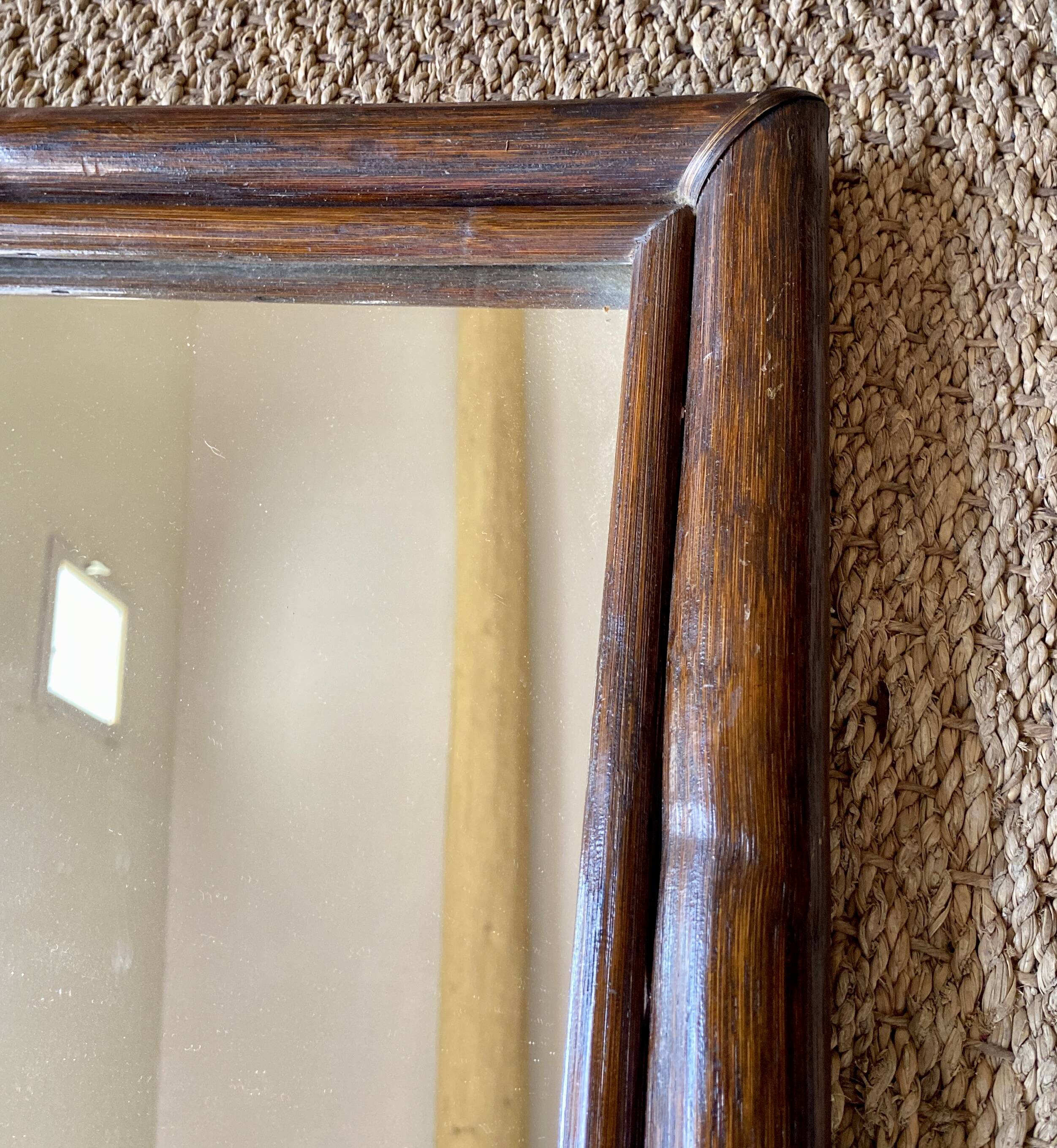 Wooden mirror 37x60 cm, 80s