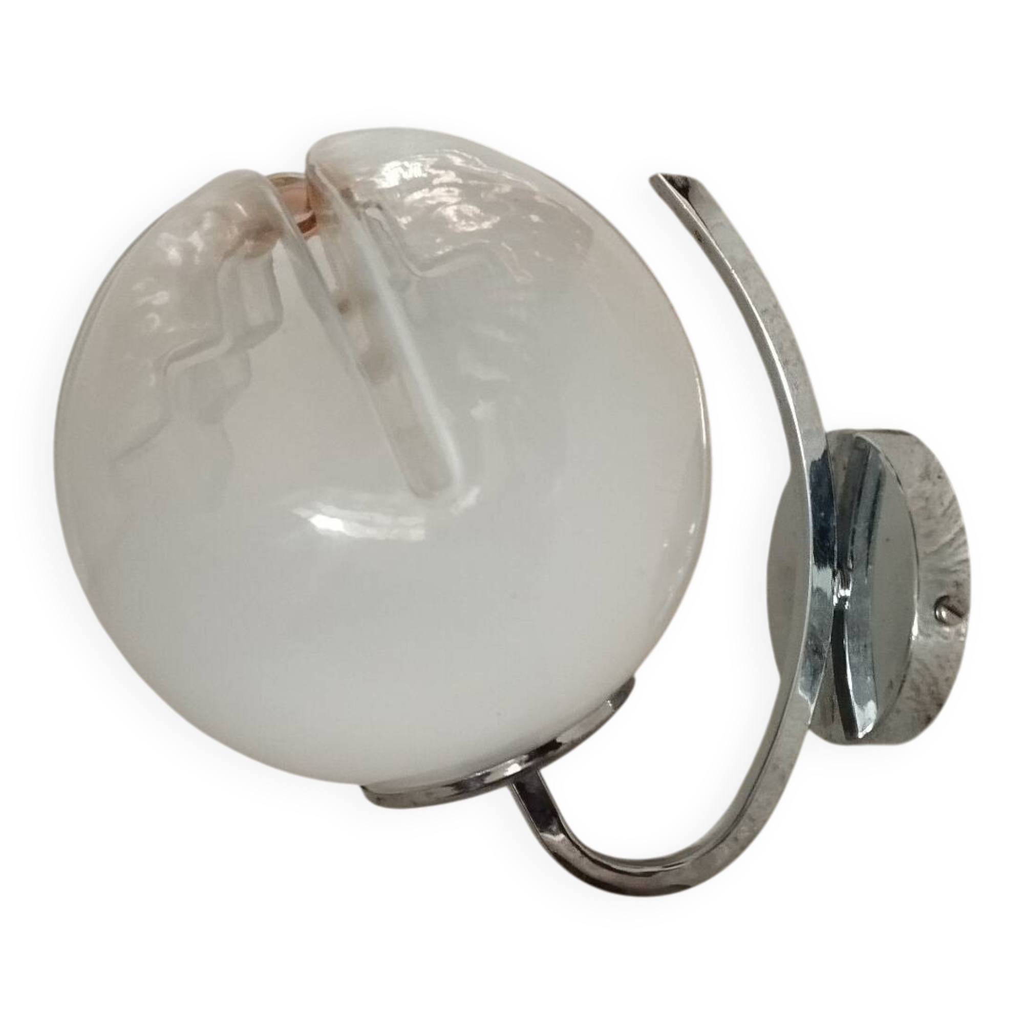 Mazzega wall lamp from the 70s, chrome glass