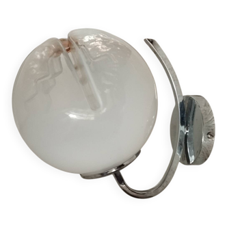 Mazzega wall lamp from the 70s, chrome glass