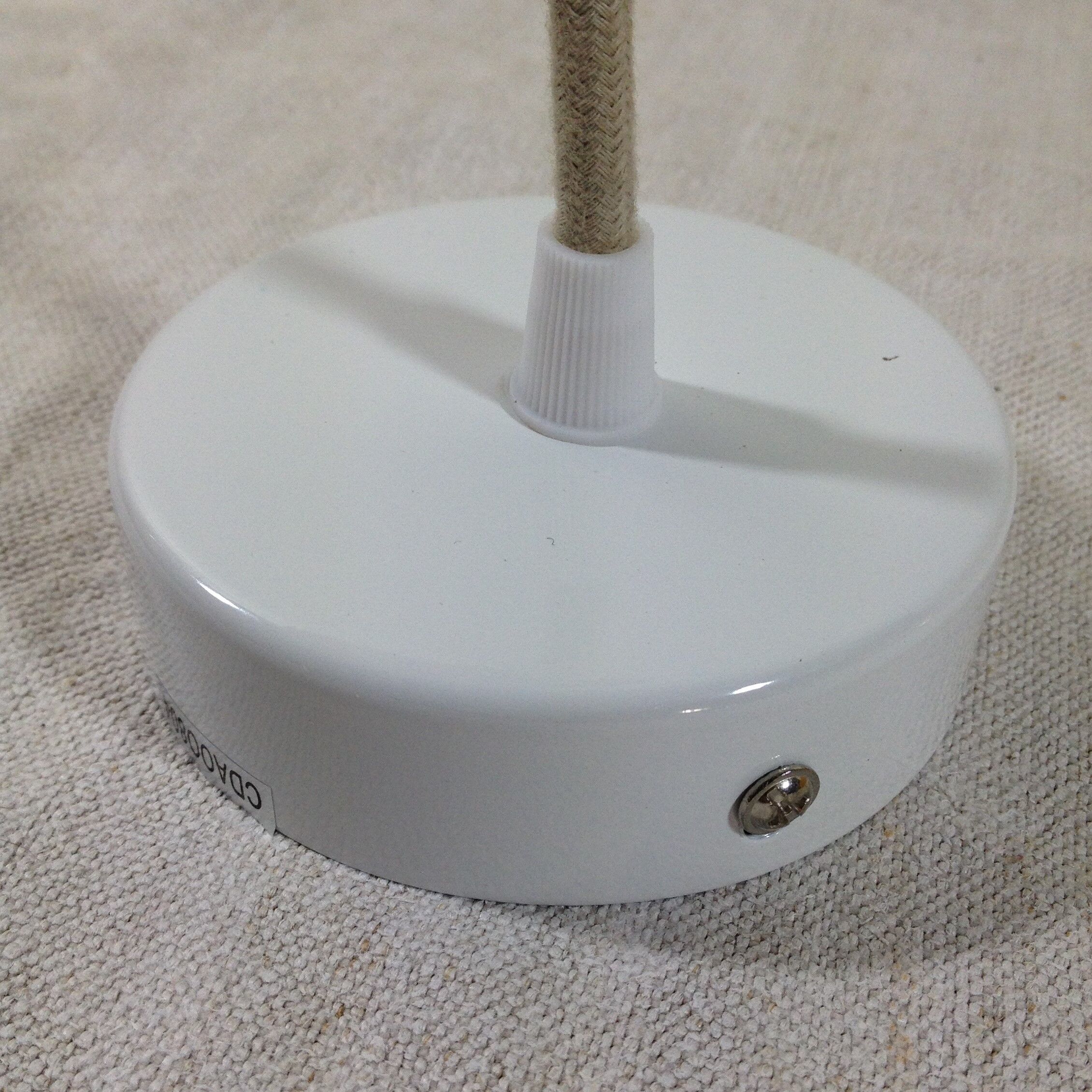 Hanging art deco glass of clichy yellow mustard