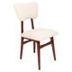 Beech wood armchair in cherry colour with cream boucle fabric - 20th century, Europe, 1960.