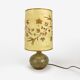 Lampe champêtre en grès pyrité et fleurs séchées années 70