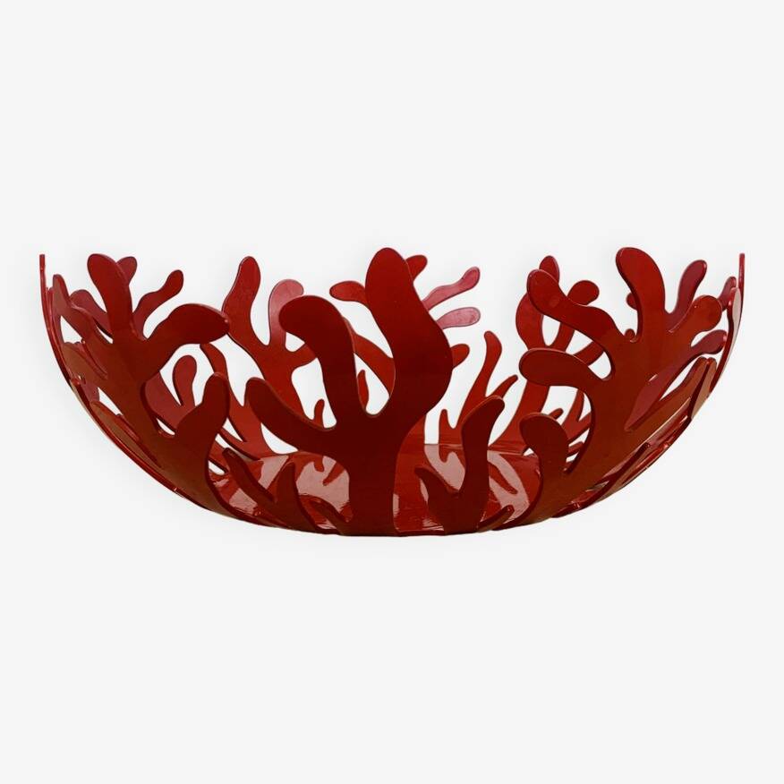 Alessi Mediterraneo red designer fruit bowl by Emma Silvestris 30 cm
