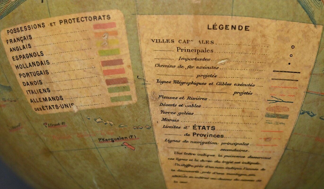 Terrestrial globe signed J. Forest – Late 19th century