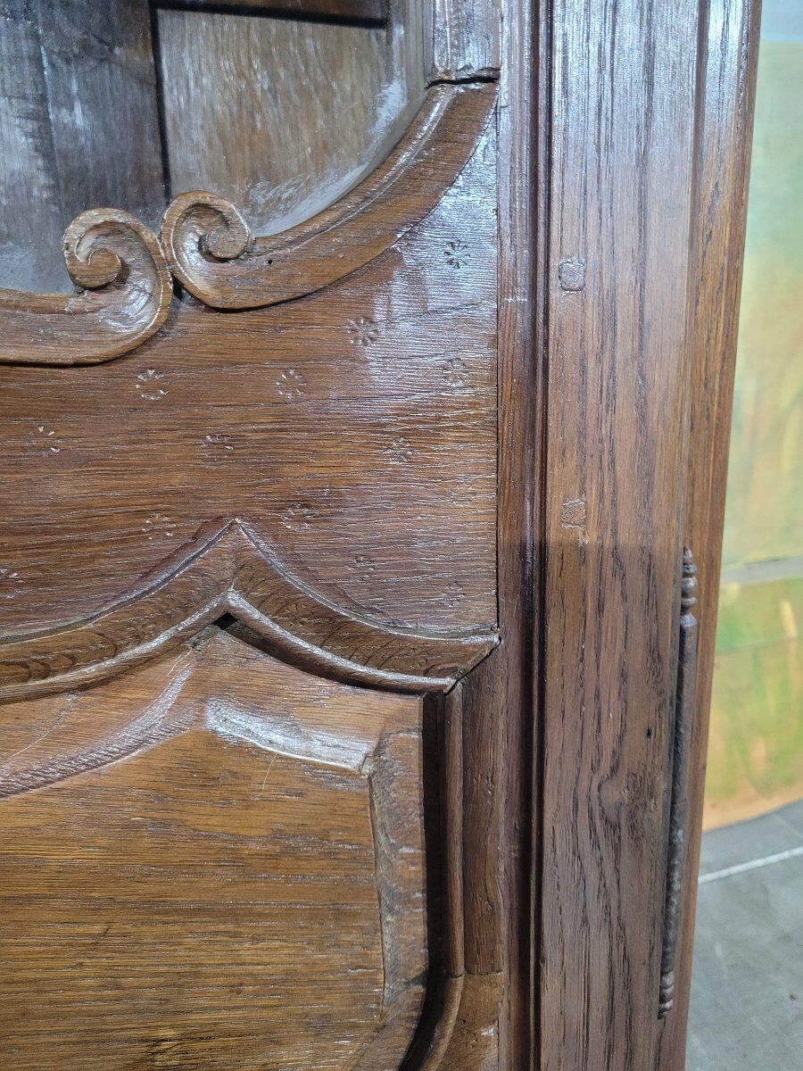 Petite vitrine en chêne une porte