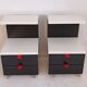Tables de chevet postmodernes ikea noir et blanc 1980’s en tbeg