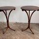 Pair of victorian empire style mahogany tables, 20th century