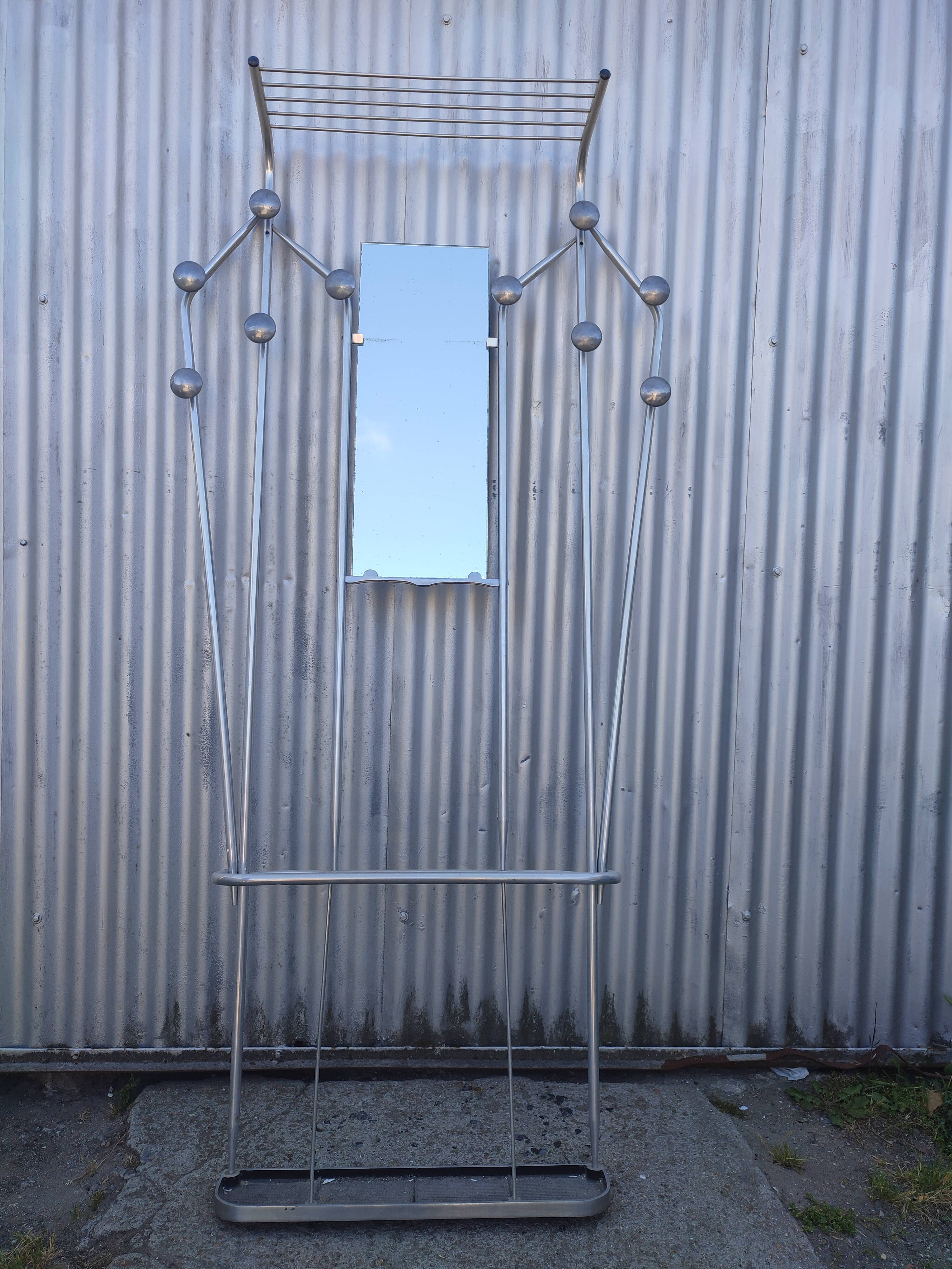 Coat rack and umbrellas aluminum 1950