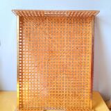Plateau en cannage et lucite, G.Crespi pour Dior