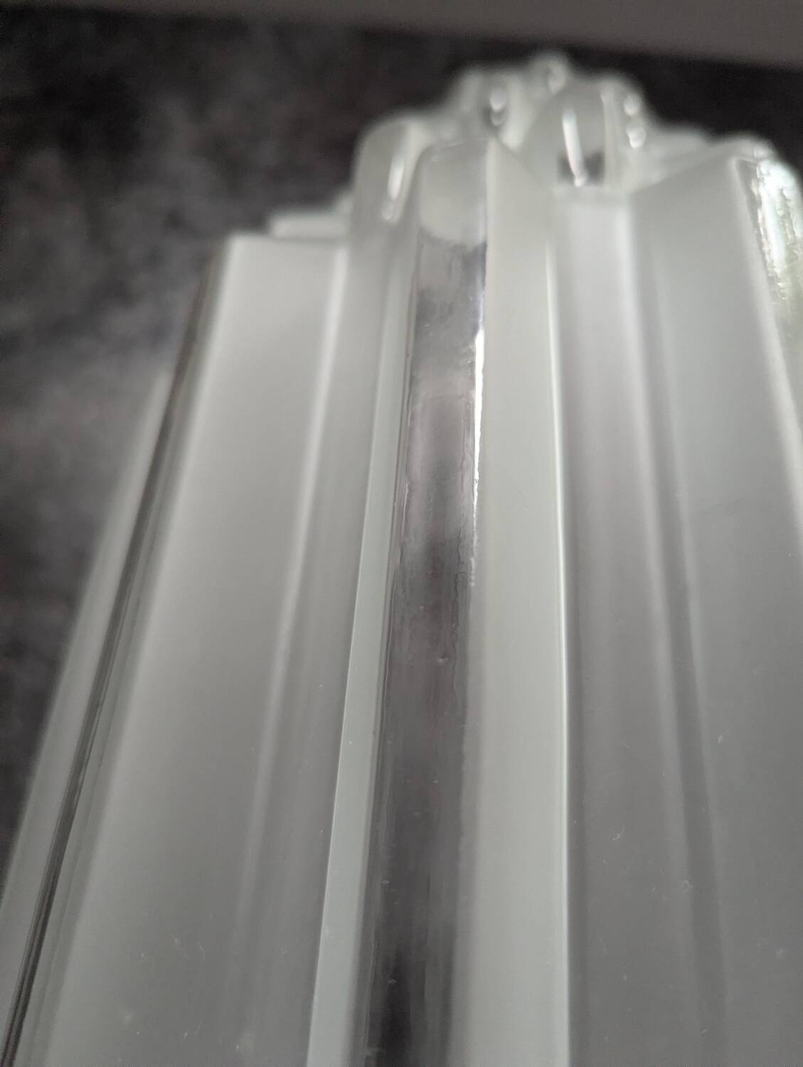 Ancien grand plafonnier lampe à poser globe Skyscraper verre Art déco