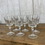Set of 6 crystal glasses