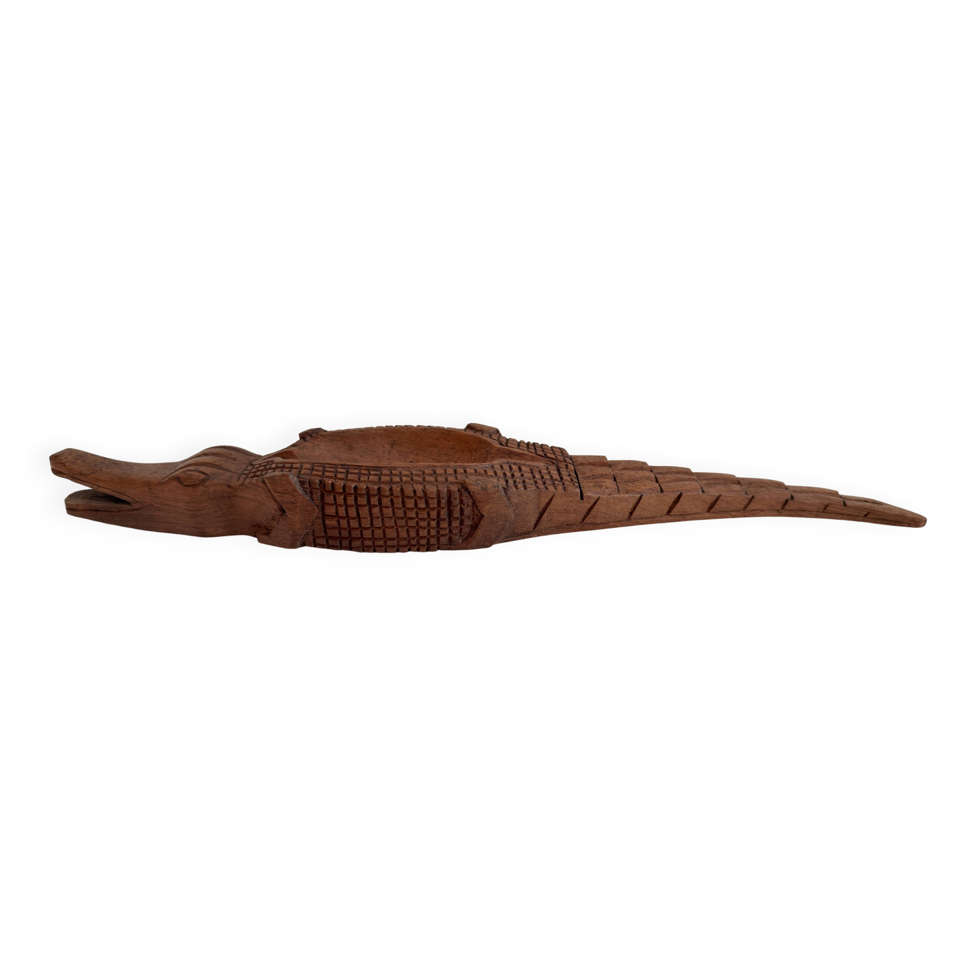 Carved wooden ashtray