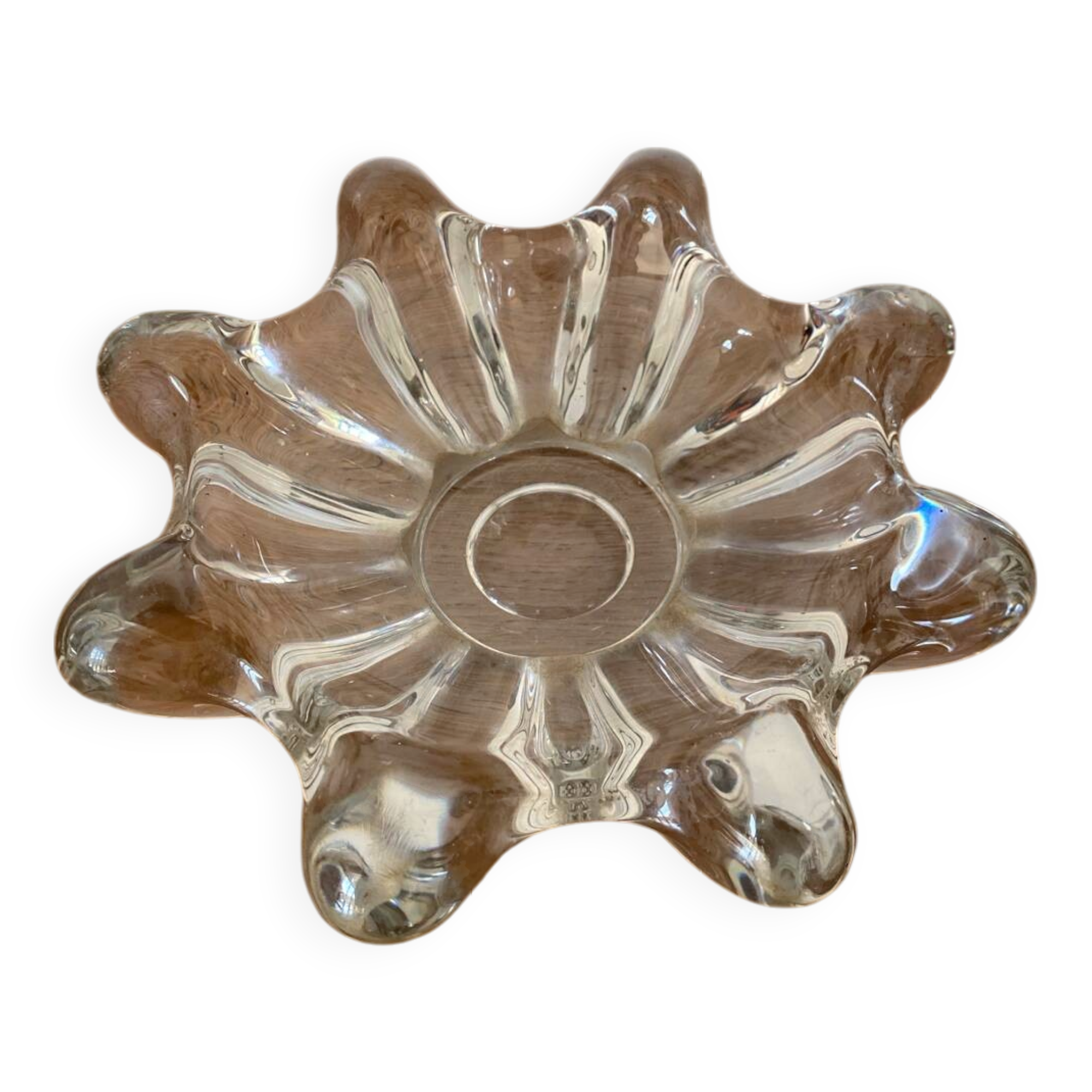 Antique Crystal Pocket Tray Star Shape Vintage