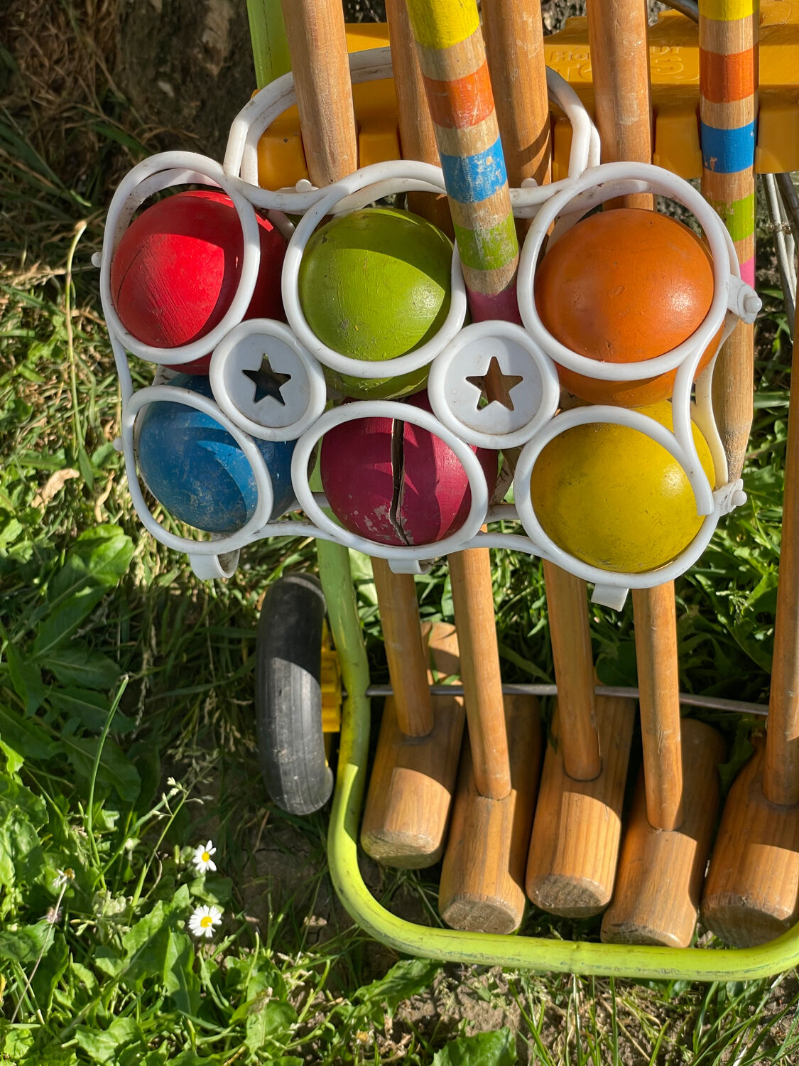 Wooden croquet game