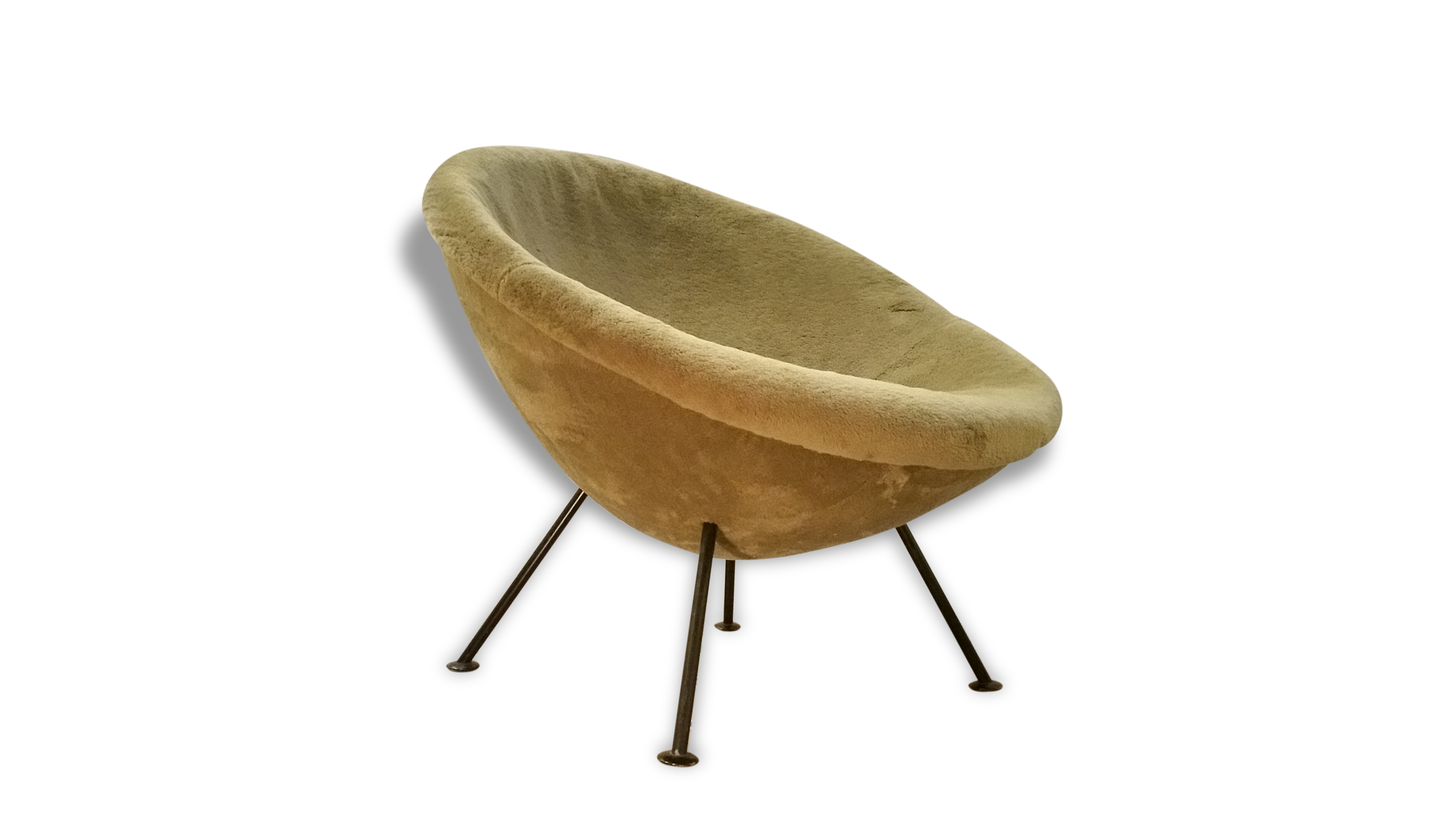 Rare Chair ball egg early 1950s Sputnik sputnik ball flesh