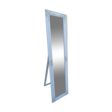 Wooden mirror on psyche foot tilting white gold with moldings