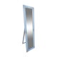 Wooden mirror on psyche foot tilting white gold with moldings