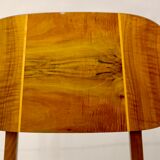 Set of six chairs design year 60,70 traditional slatted wood