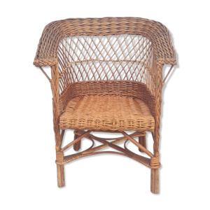 fauteuil enfant en rotin
