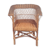 Fauteuil enfant en rotin et osier