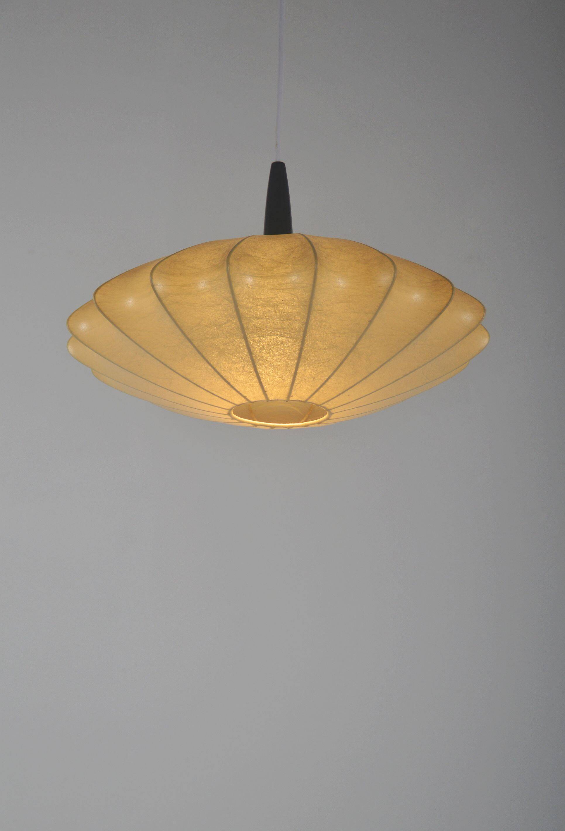 Vintage cocoon pendant lamp in UFO shape, 1960s
