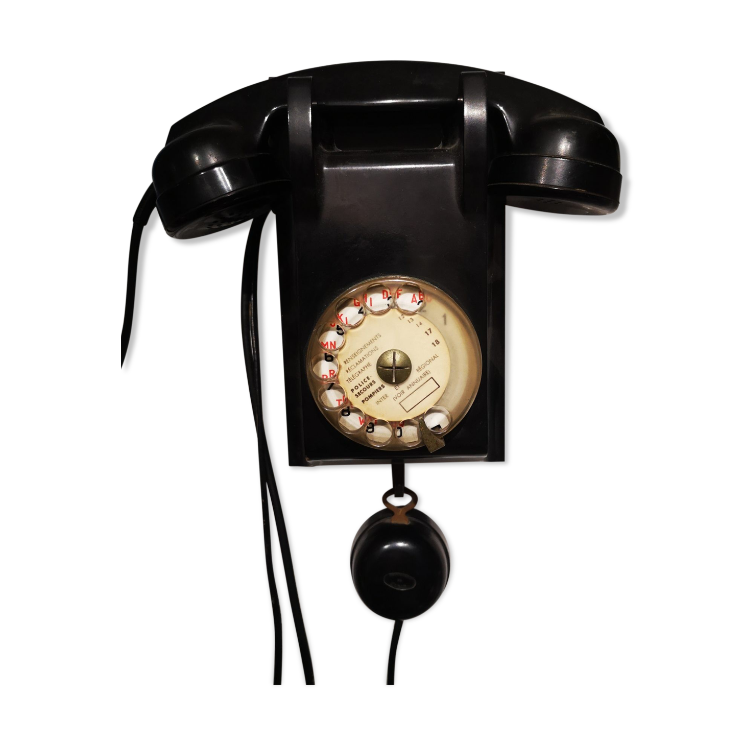 Wall-mounted vintage phone - bakelite - state ownership