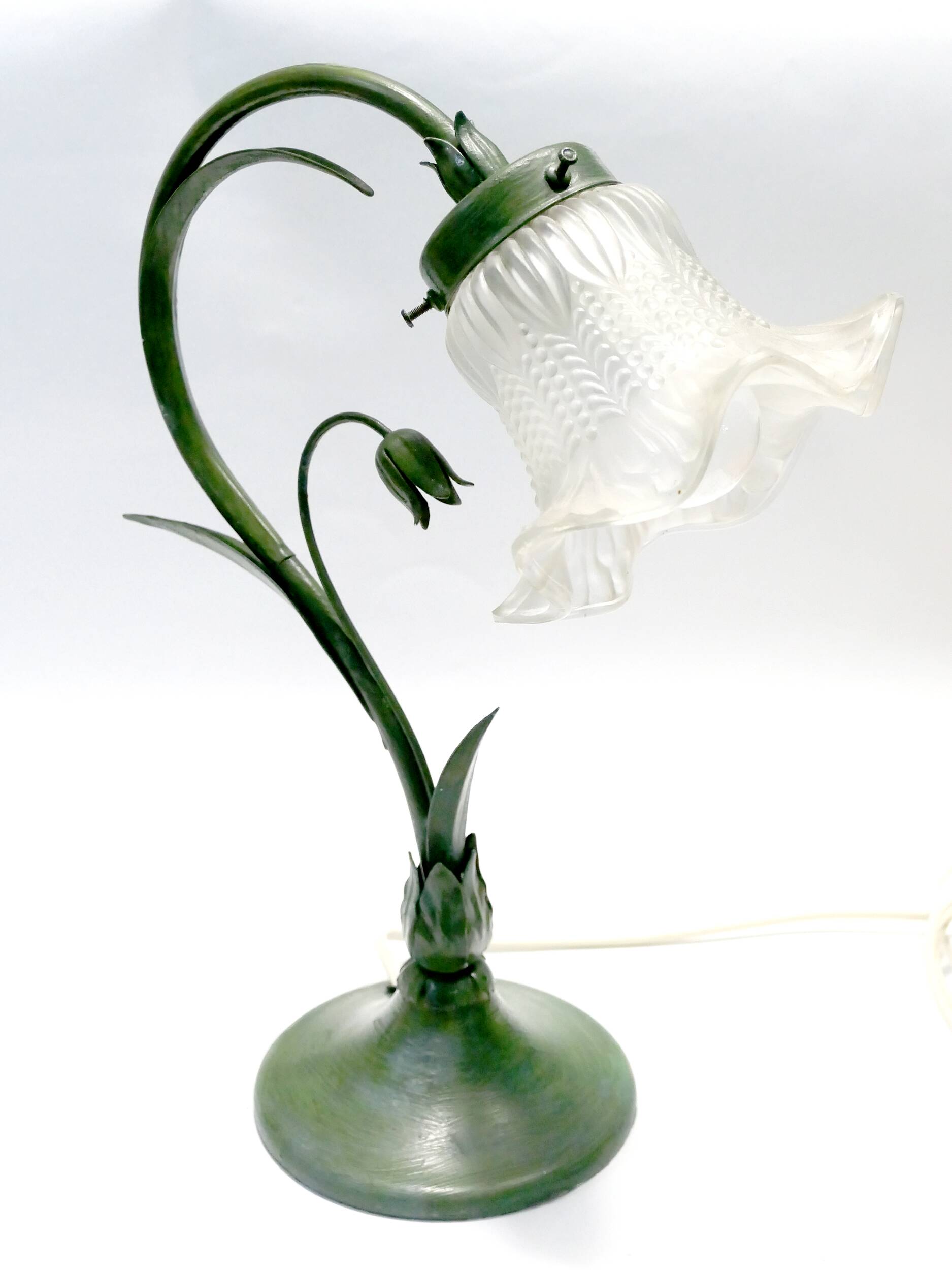 antique 1980s art nouveau retro table or desk lamp