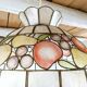 Vintage mother-of-pearl and brass pendant light.