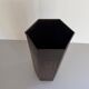 Hexagonal copper umbrella stand signed by the artist, 1960s, Italy.