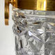 Champagne bucket in cut crystal, neck and brass handles