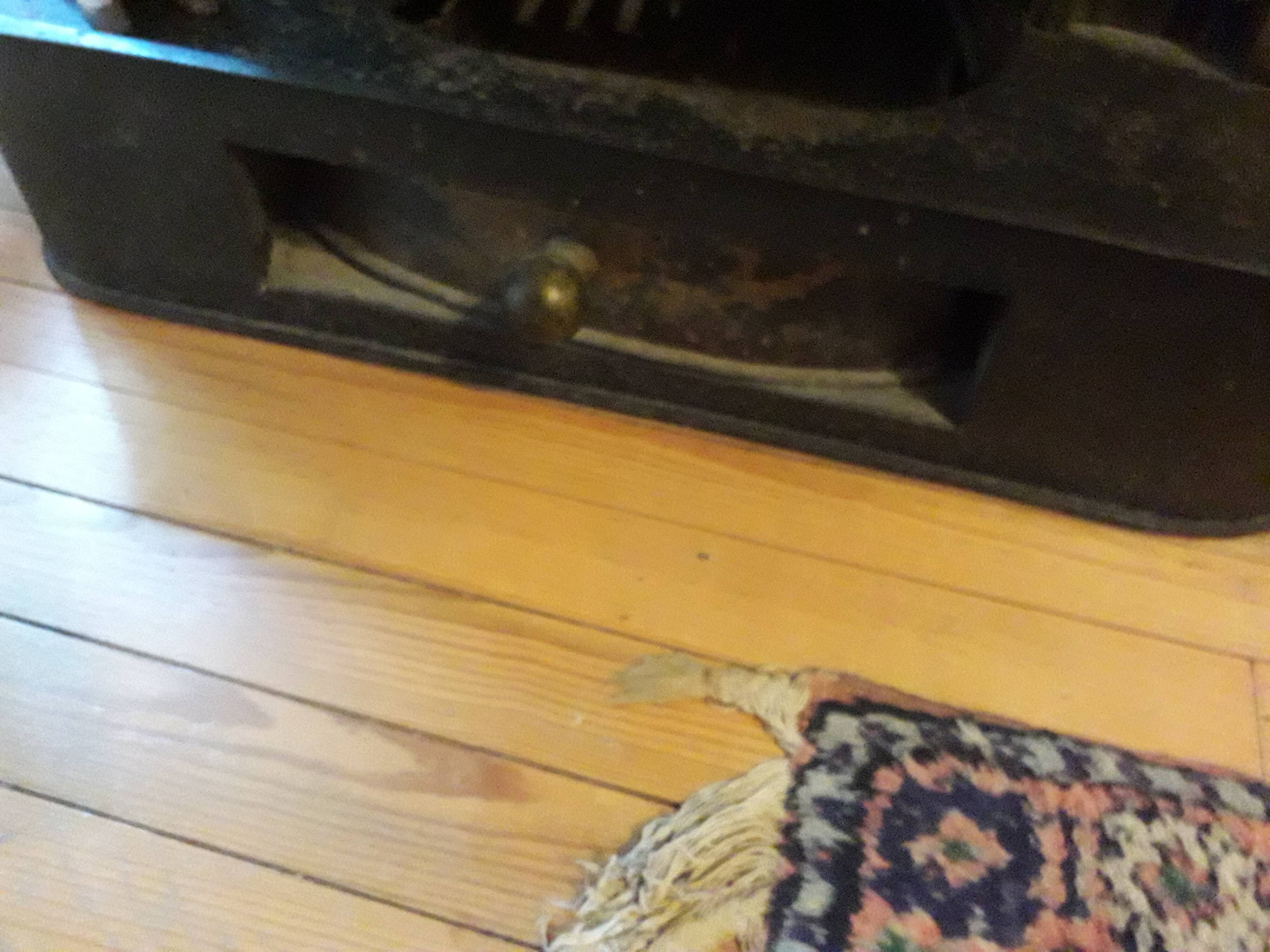 Old black marble fireplace