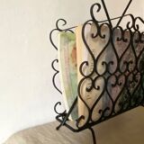 Wrought iron magazine rack from the 50s