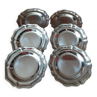 Lot de 6 sous verres  métal