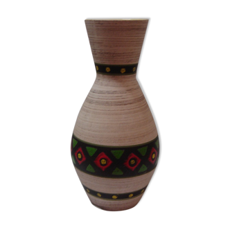 Painted ceramic vase from 1970 west germany