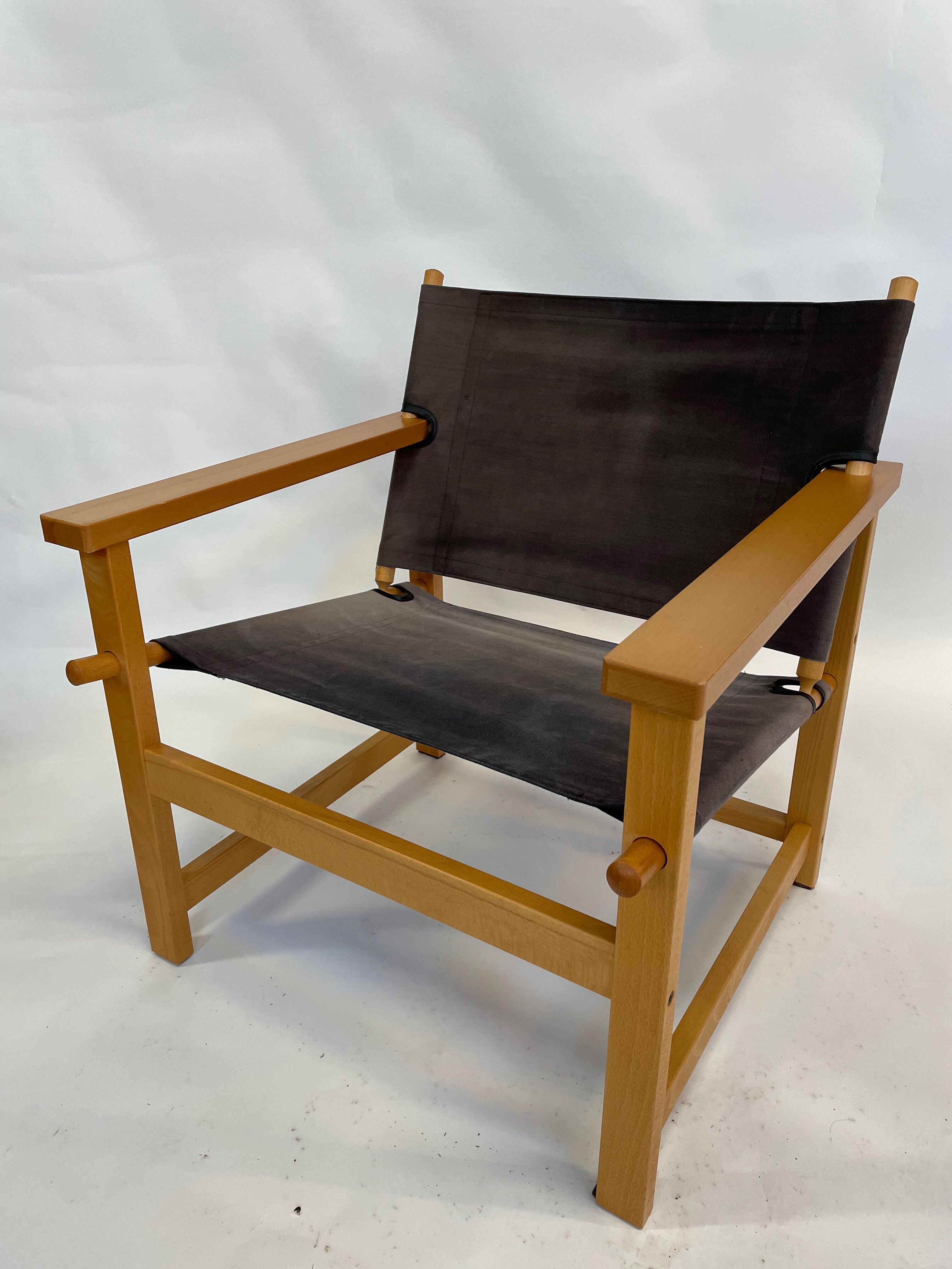 Vintage Safari Chair 1980s Hyllinge Møbler Denmark
