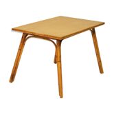 Table basse en rotin années 60