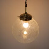 Glass hanging lamp Kamenicky Senov, 1970