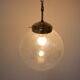 Glass hanging lamp Kamenicky Senov, 1970