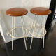 Paire de tabourets haut 1950