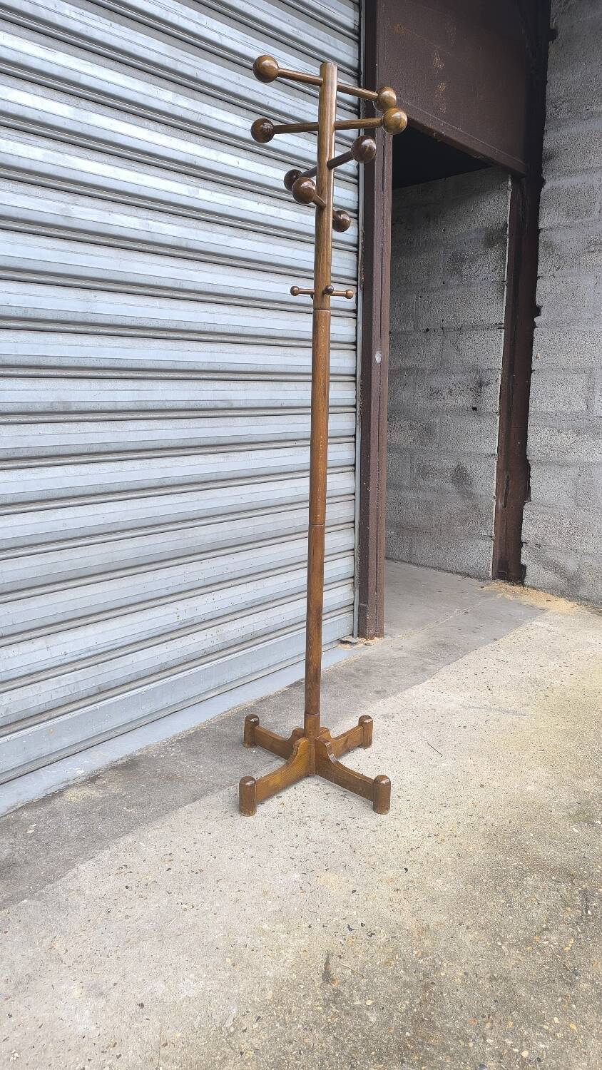 Scandinavian Beech Coat Rack 1960