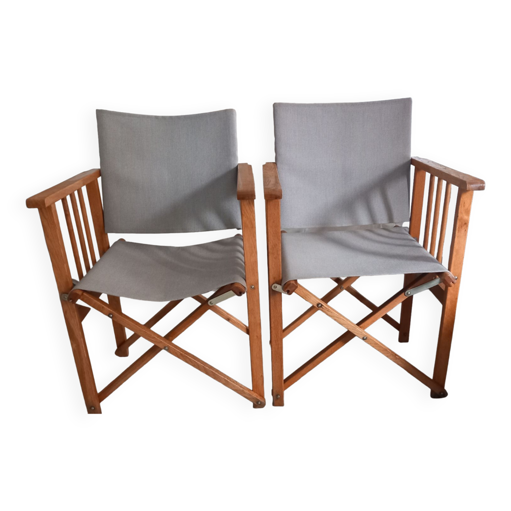 2 chaises de jardin pliables habitat africa Selency