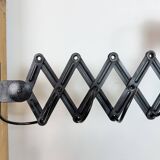 Applique murale industrielle noire à ciseaux, années 1950