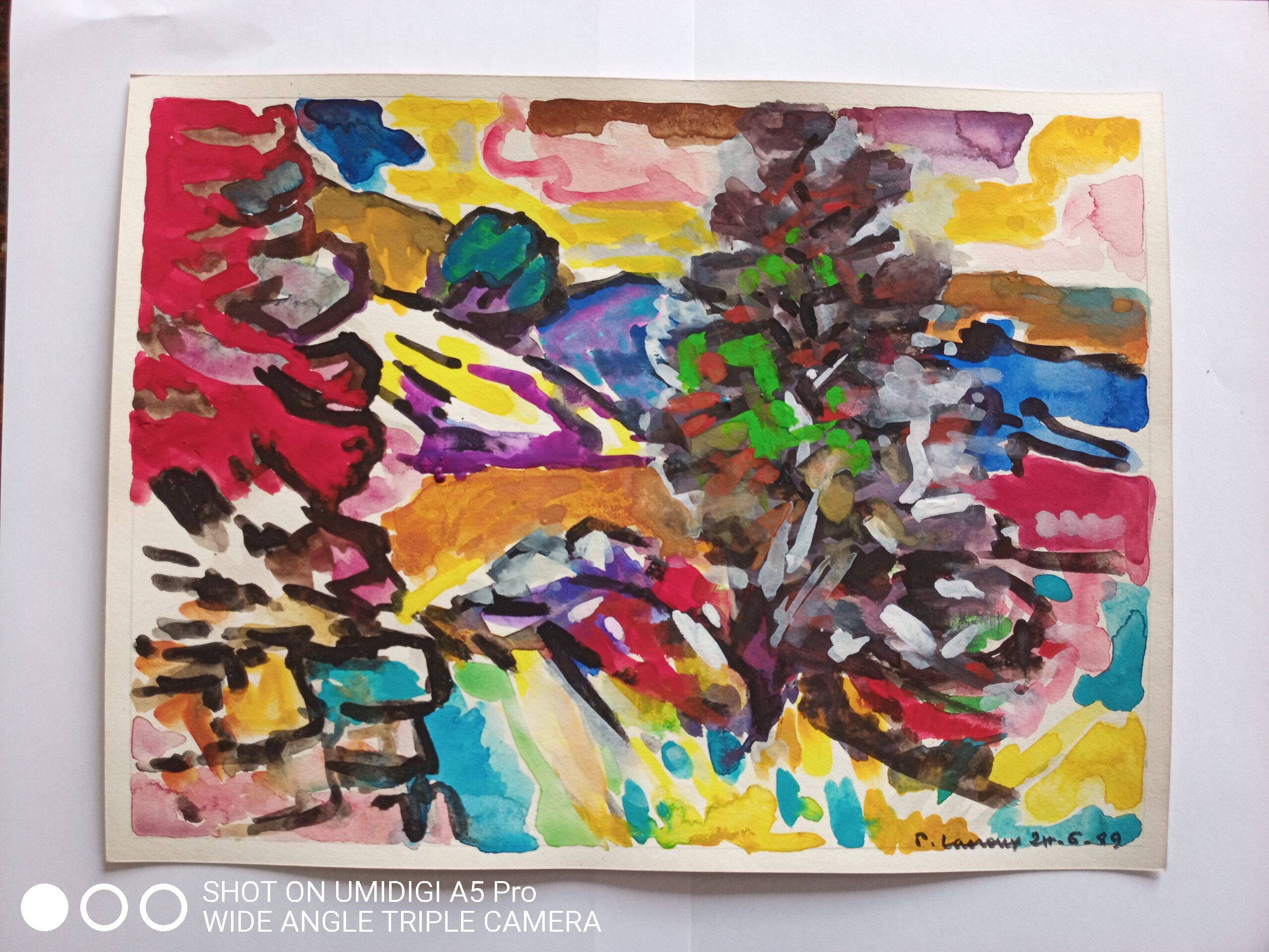 Pierre Lacroux (1909-1993) Gouache on paper 24 x 32 cm - from 1989 - (297)