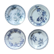 Set of four flat plates in iron earth