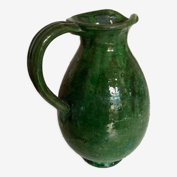 Vase pitcher in glazed clay Provence 1960