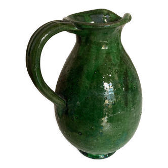 Vase pitcher in glazed clay Provence 1960