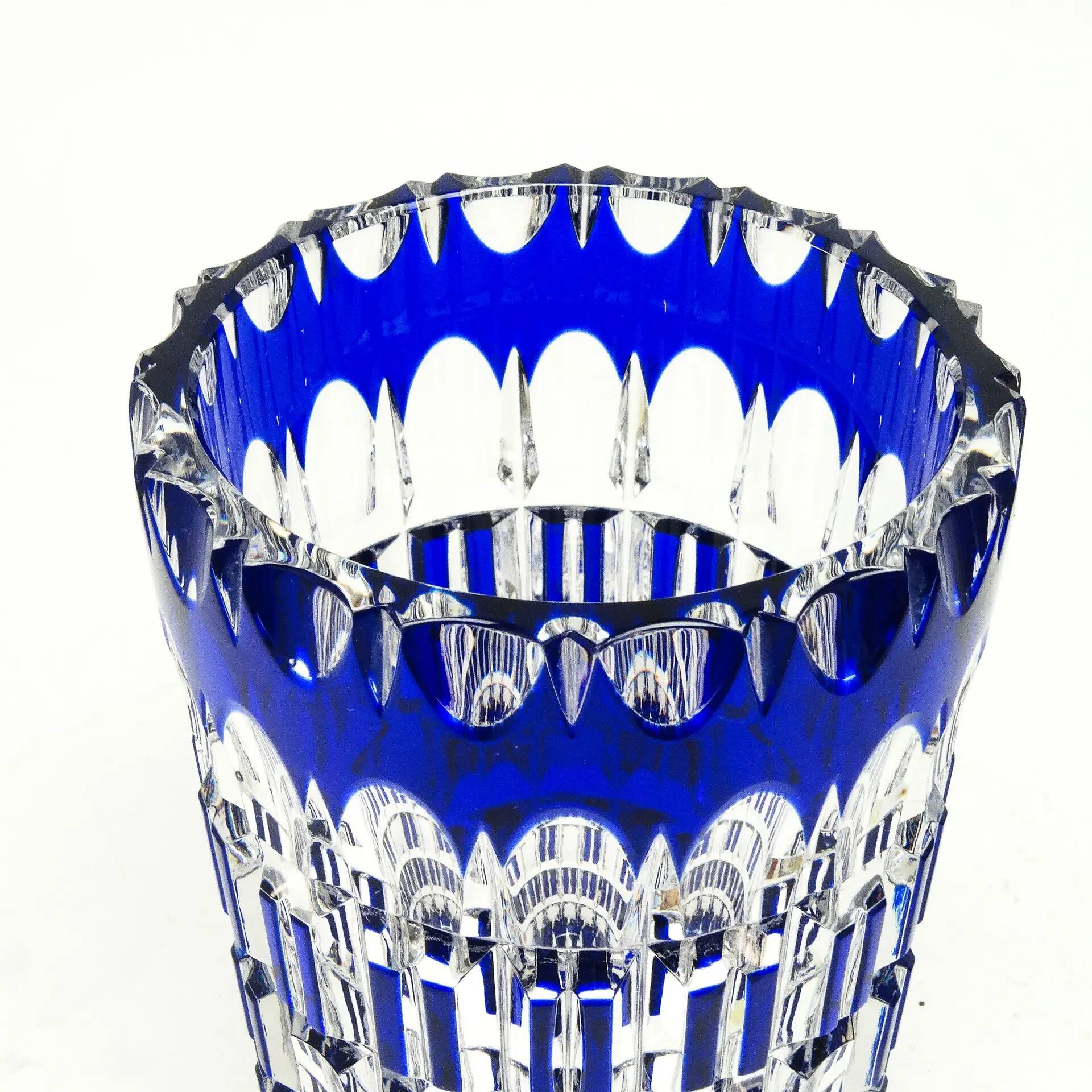 Mid-century modern vase, cobalt glass, Germany, 1950s