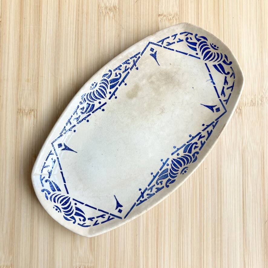 Terre de fer Art Deco dish