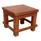 Table de chevet d’atelier en teck birman