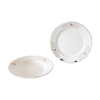 Duo de plats ronds, Villeroy et Boch, vintage